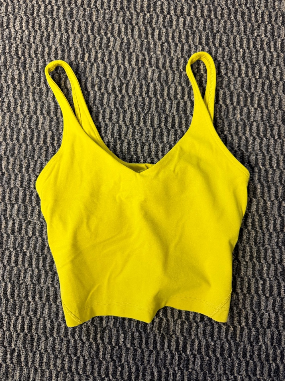 lululemon athletica Bright Yellow V-Neck Cropped Camisole